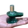 Sphatik Lingam With Green Jade Base - 3.5 Inches - (250 Gram)