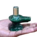 Sphatik Lingam With Green Jade Base - 3.5 Inches - (250 Gram)