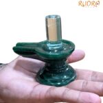 Sphatik Lingam With Green Jade Base - 3.5 Inches - (250 Gram)