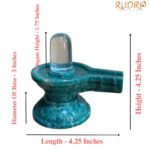 Sphatik Lingam With Green Jade Base - (555 Gram )