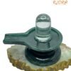 Sphatik Lingam With Green Jade Base - (945 Grams) - 4.75 Inches