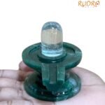 Sphatik Lingam With green Jade Base 222 GM