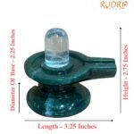 Sphatik Lingam With green Jade Base 222 GM
