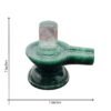 Sphatik Lingam With Green Jade Base