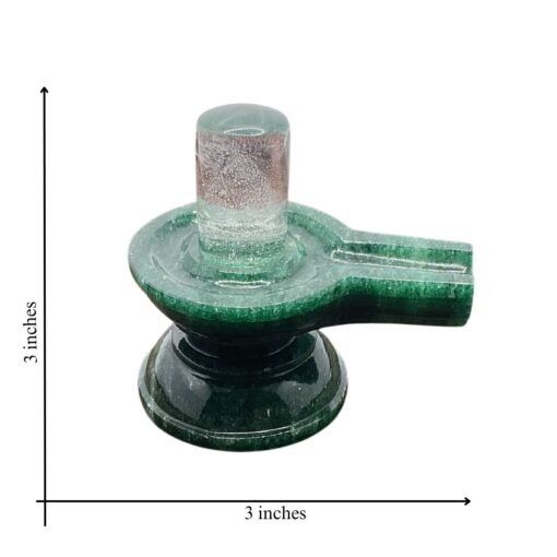 Sphatik Lingam With green Jade base