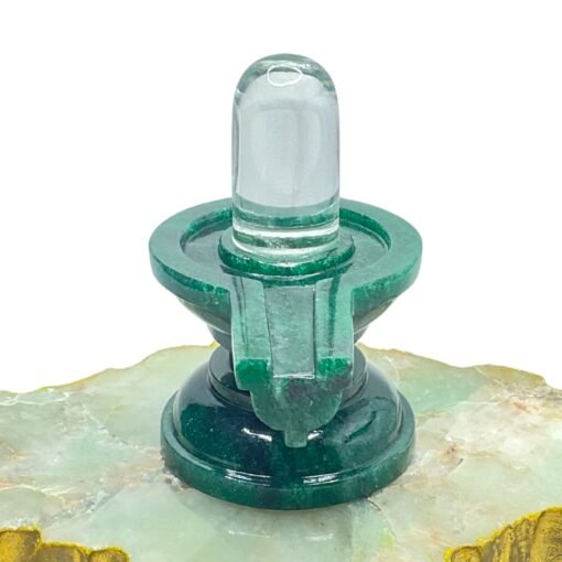 Sphatik Lingam With Green Jade Base 3.75 Inches - 373 Grams 8 Sphatik-Lingam-With-Green-Jade-Base-3.75-Inches-373-Grams-Mp-C.jpg
