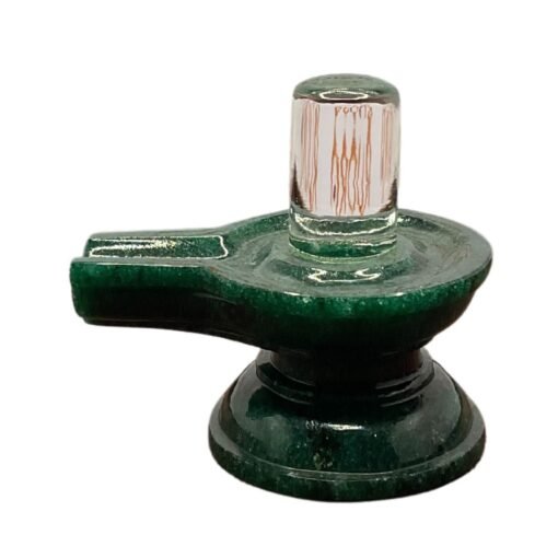 Sphatik Lingam With Green Jade Base - 221 Grams