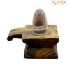 Sphatik Lingam With Tiger Eye Base -2.5 Inches / 240 Grams