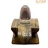 Sphatik Lingam With Tiger Eye Base -2.5 Inches / 240 Grams