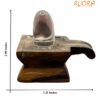 Sphatik Lingam With Tiger Eye Base -2.5 Inches / 240 Grams