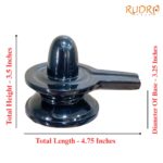 Black Jade Shivling - 3.5 Inches - (617 Grams)