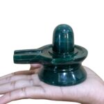 Green Jade Shivling - 2.75 Inches - (344 Grams)