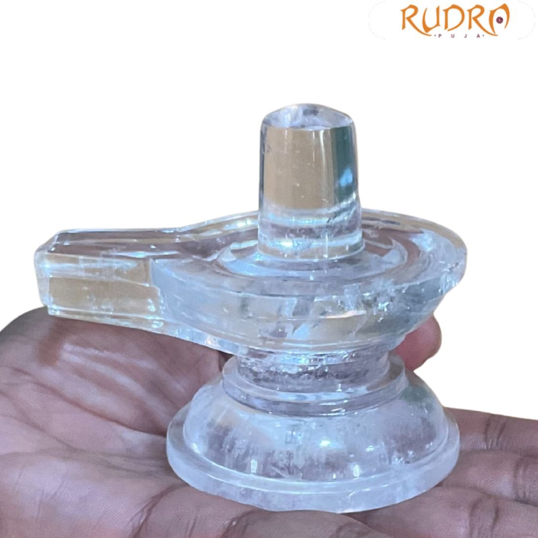 Panchsutri Sphatik Shivling - 3.25 Inches - (340 Grams) 2 Panchsutri Sphatik Shivling - 3.25 Inches - (340 Grams)