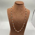 Rudraksha Crystal Mala With Silver Capping - 7 Mm