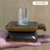 Sphatik Lingam With Tiger Eye Base - 1010 Grams