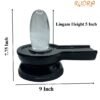 Transparent Sphatik Lingam With Black Jade Base - 7.75 Inches ( 4150 Gram) 10 Transparent Sphatik Lingam With Black Jade Base - 7.75 Inches ( 4150 Gram)