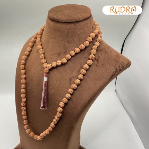 premium rudraksha mala -9 mm