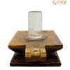 Sphatik Lingam With Tiger Eye Base - 1010 Grams