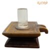 Sphatik Lingam With Tiger Eye Base - 1010 Grams