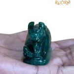 Alternative view of Green Jade Nandi - 1.75 Inches -100 Grams - (Rudrapuja)