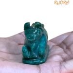 Alternative view of Green Jade Nandi - 1.75 Inches -86 Grams - (Rudrapuja)