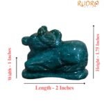 Green Jade Nandi - 1.75 Inches -86 Grams - (Rudrapuja)