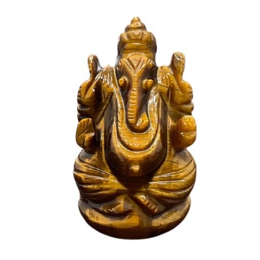 Tiger Eye Ganesha Idol - 2.25 Inches - (75 Gram)