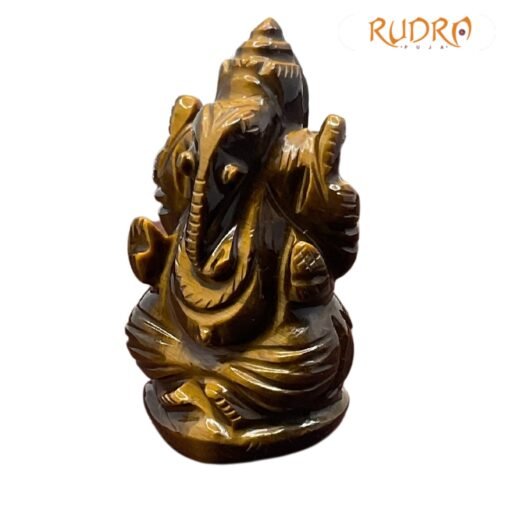 Tiger Eye Ganesha Idol - 2.50 Inches - (86 Gram)