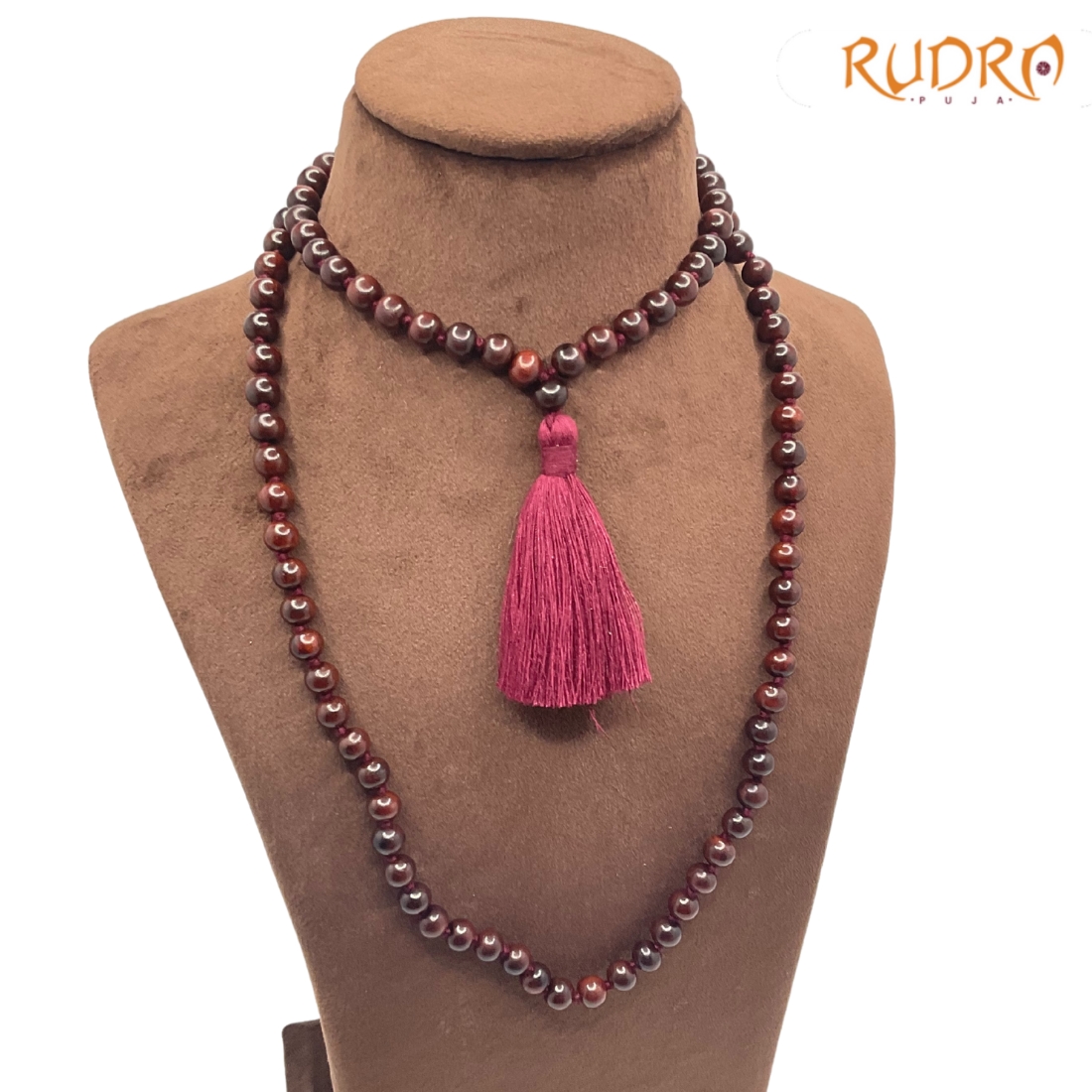 Premium Red Sandalwood Mala - 18 Inches