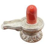 Red Jasper Lingam With German Silver Base 511 GMS