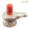 Red Jasper Lingam With German Silver Base 511 Gms