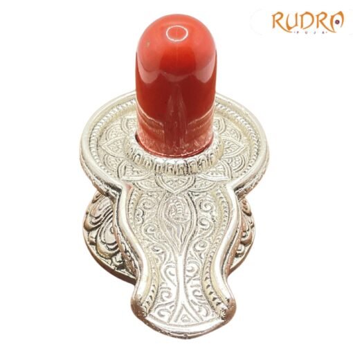 Red Jasper Lingam With German Silver Base 511 GMS