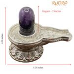 Amethyst Lingam With German Silver Base 4.50 Inches - (500 Grams)