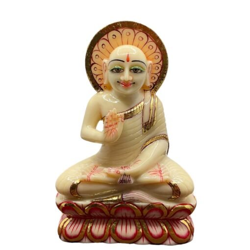 Gautam Swami Jain Statue In Ivory Yellow 1500 Grams