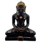 Mahavir Swami In Black Jade Idol - 1598 gm