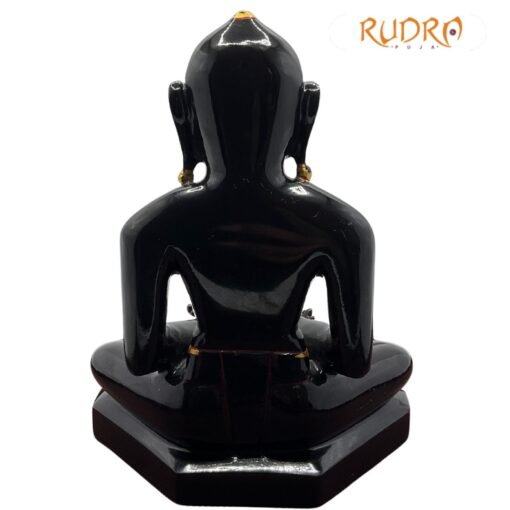 Mahavir Swami In Black Jade Idol - 1598 gm