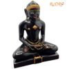 Mahavir Swami In Black Jade Idol - 1598 Gm (7.25 Inches)