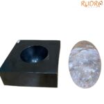 Sphatik Lingam With Black Jade Base - 11 Inches - (18205 Grams)