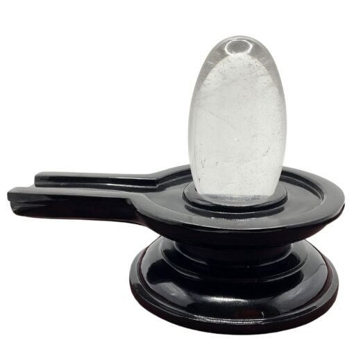 Sphatik Lingam With Black Jade Base - 1817 Grams