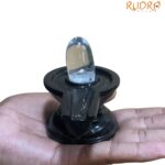 Sphatik Lingam With Black Jade Base - 3.25 Inches - (312 Grams)
