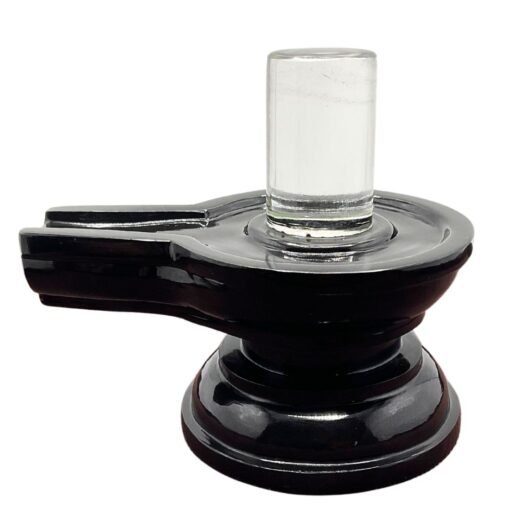 Sphatik Lingam With Black Jade Base 688 Gm