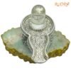 Sphatik Lingam With German Silver Base 4. By 5.5 Inches 492 Grams 11 Sphatik-Lingam-With-German-Silver-Base-4.-By-5.5-Inches-492-Grams-Fp-C.jpg
