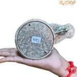 Sphatik Lingam With German Silver Base (492 Gram )