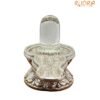 Sphatik Lingam With German Silver Base 496 Gm