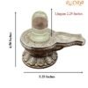 Sphatik Lingam With German Silver Base 496 Gm