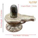 Labradorite Lingam With German Silver Base - 4.25 Inches - 500 Grams - Image 4