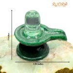 Sphatik Lingam With Green Jade Base 3 Inches - 261 Grams