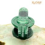 Sphatik Lingam With green Jade base 3 inches - 261 Grams