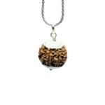 7 Mukhi Nepal With Silver Capping With Silver Chain