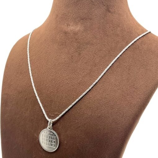 Budha Silver Locket Yantra Silver With Chain